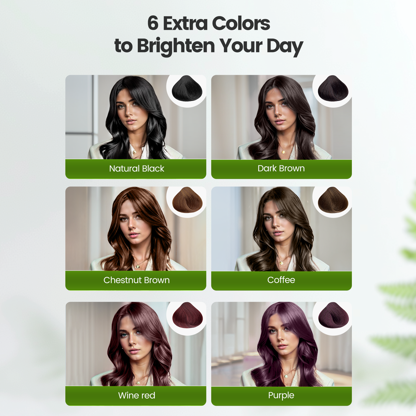 Multicolor Hair Dye Shampoo 6 in 1 (10 Packs)