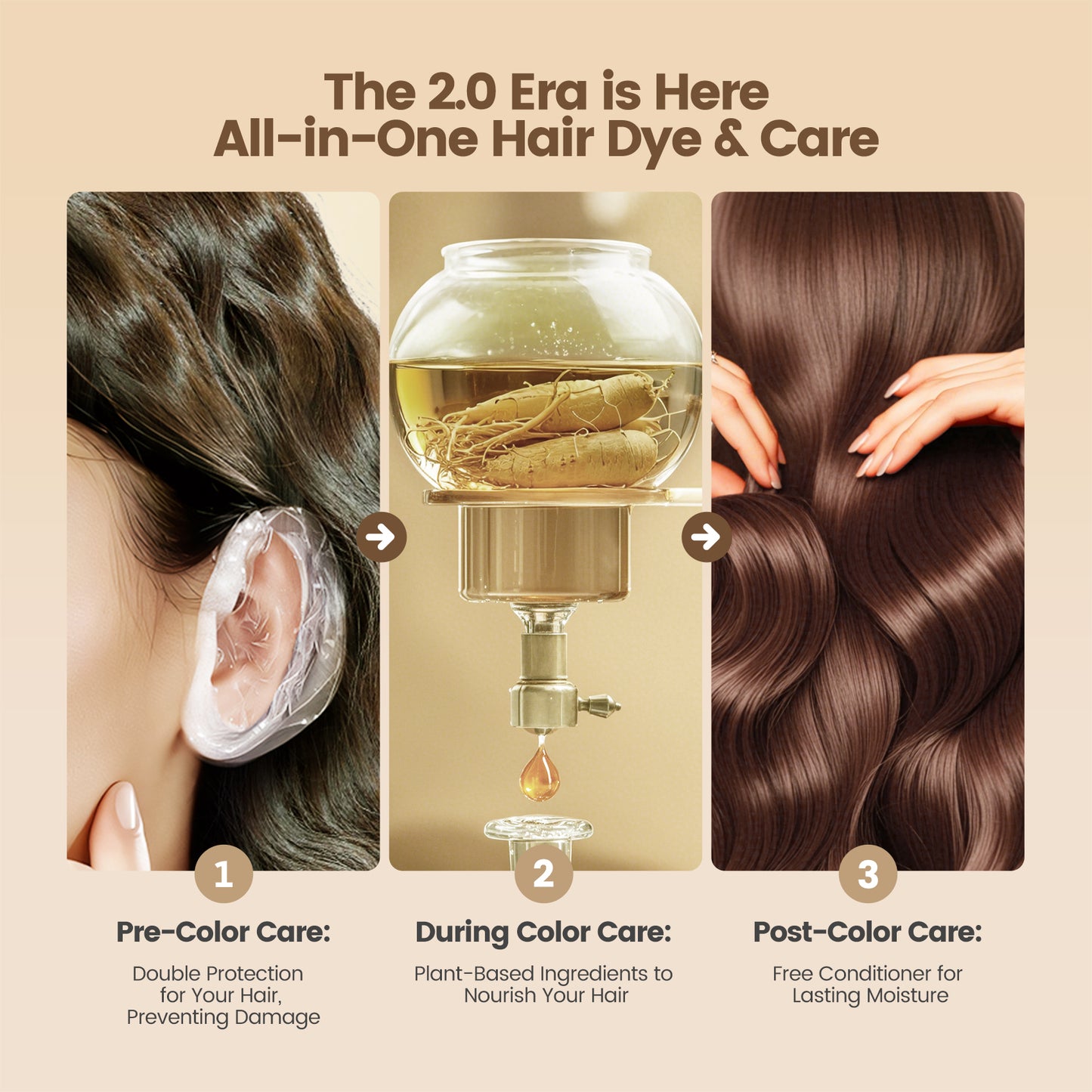 Chestnut Brown Hair Dye Shampoo