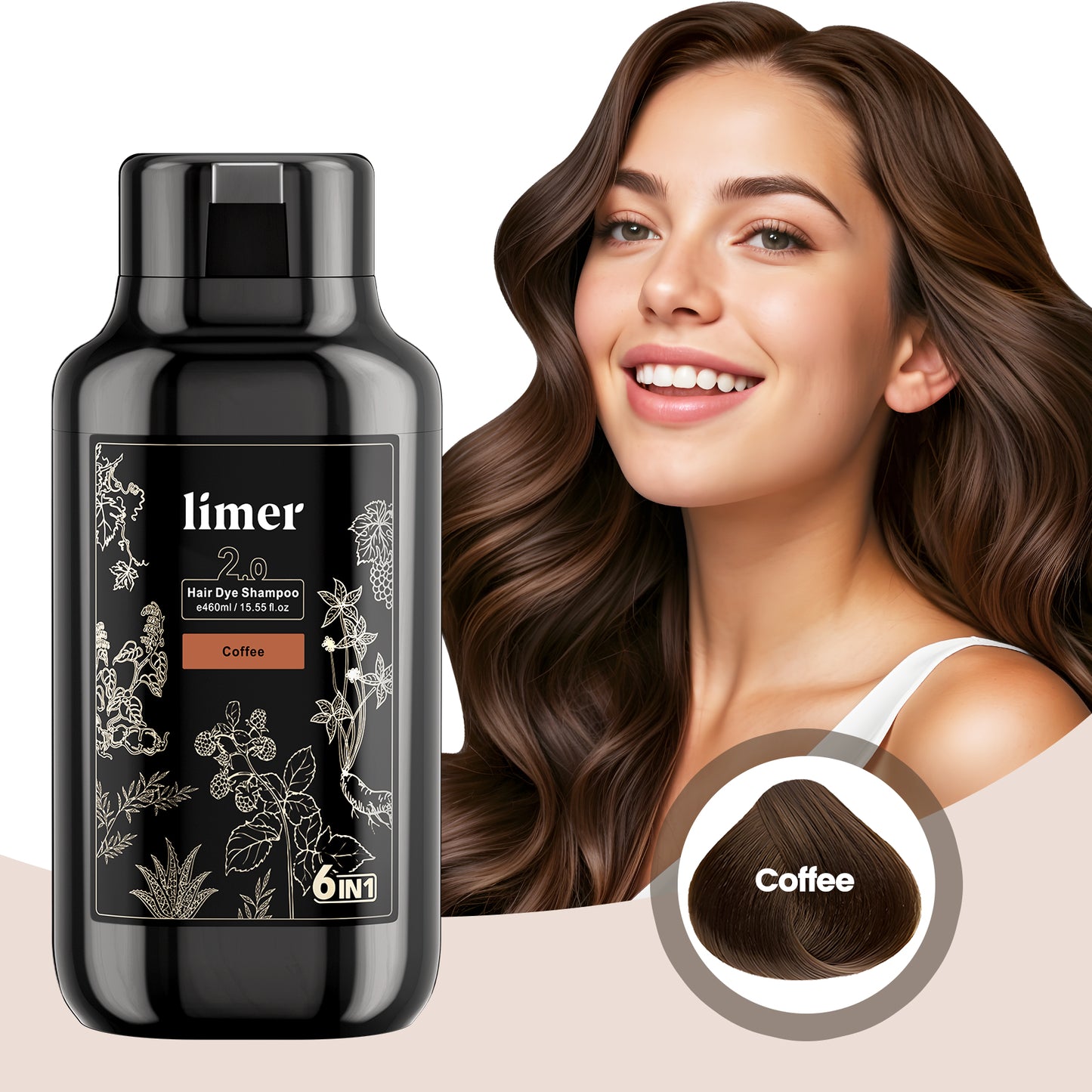 2.0 Multicolor Hair Dye Shampoo - Cover Gray Hair