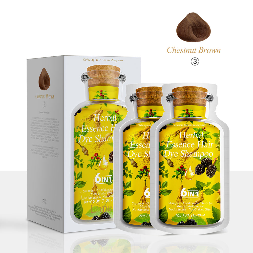 Pure Rinse Dye Travel-Size Hair Dye Shampoo 6 in 1 (10 Packs) - Natural Black