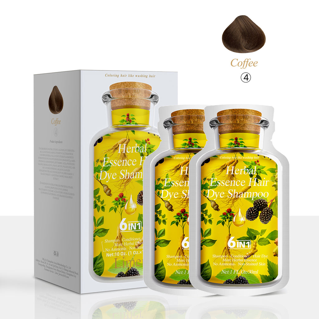 Pure Rinse Dye Travel-Size Hair Dye Shampoo 6 in 1 (10 Packs) - Natural Black