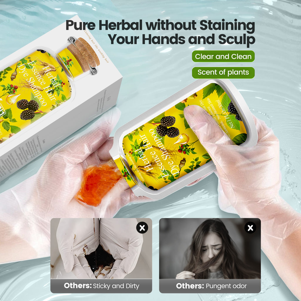 Clear-Water Rinse Hair Dye Travel-Size Hair Dye Shampoo 6 in 1 (10 Packs) - Purple