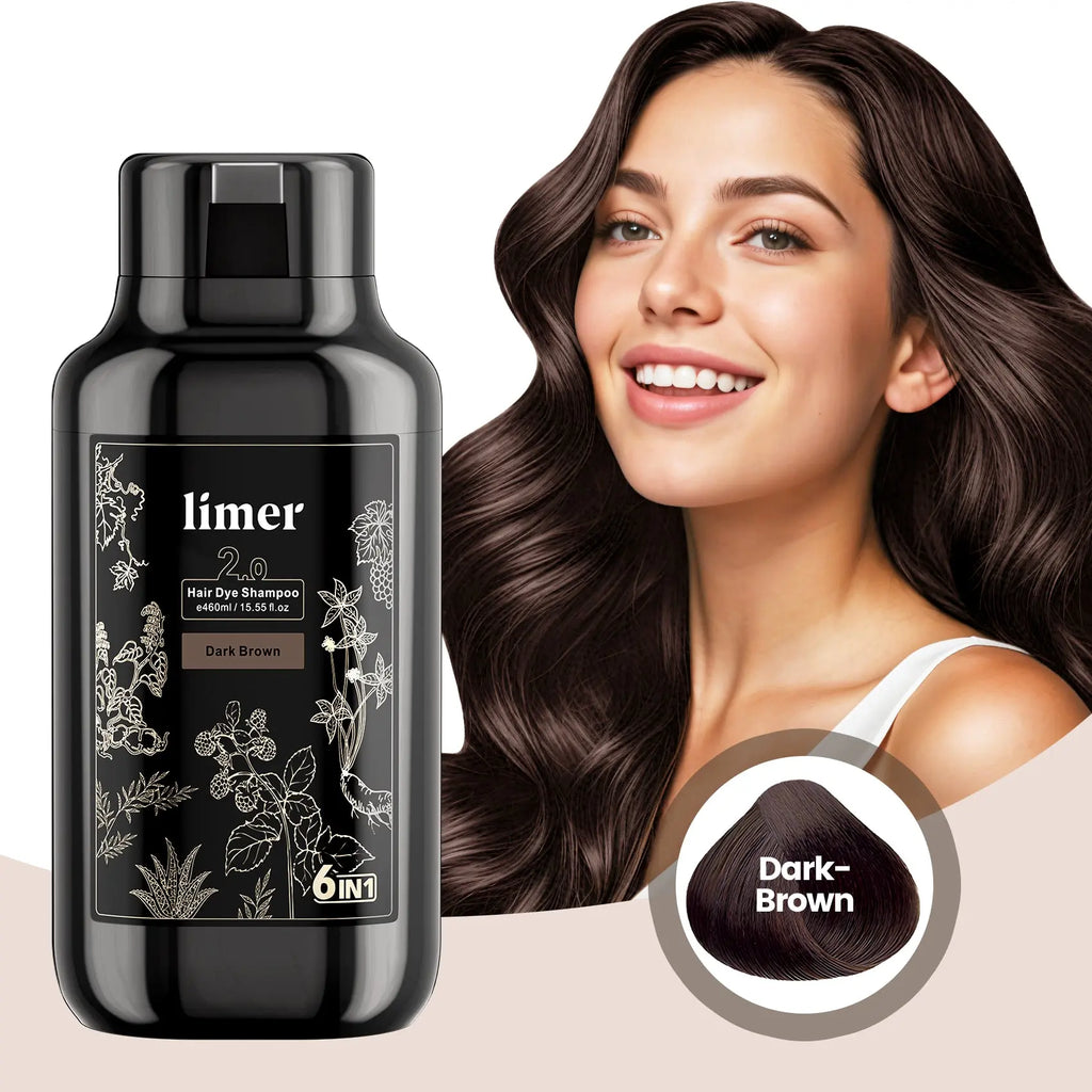 Clear-Water Rinse Hair Dye 460ML Multicolor Hair Dye Shampoo - Cover Gray Hair Limer-global