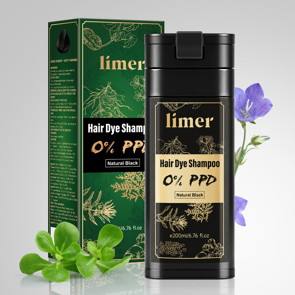 0% PPD 200ML Hair Dye Shampoo - Dark Brown