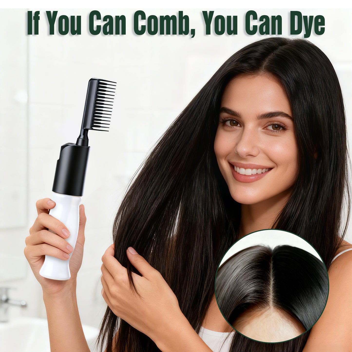 0% PPD Color Comb for Hair Dye - Natural Black