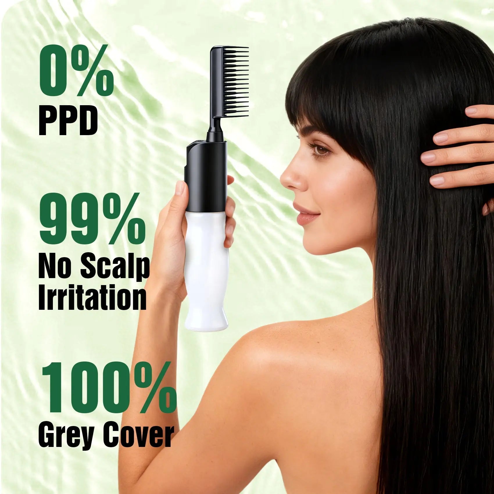 0% PPD Color Comb for Hair Dye-Dark Brown Limer-global