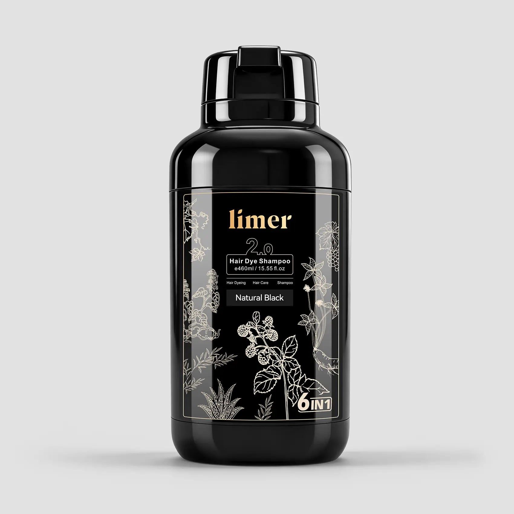 Clear-Water Rinse Hair Dye 460ML Multicolor Hair Dye Shampoo - Cover Gray Hair