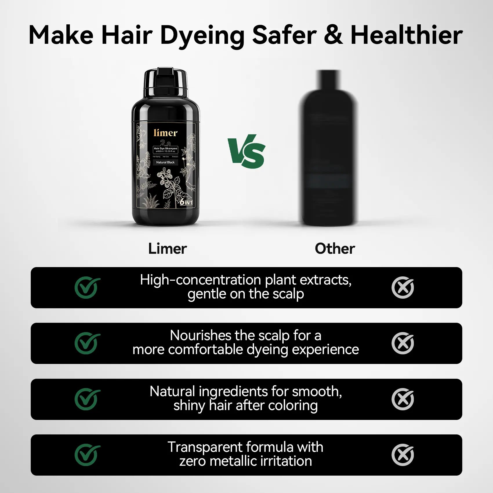 Clear-Water Rinse Hair Dye Shampoo - Deep Honey Brown