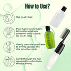 0% PPD Color Comb for Hair Dye - Natural Black