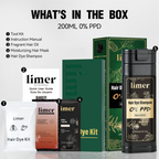 0% PPD 200ML Hair Dye Shampoo - Dark Brown